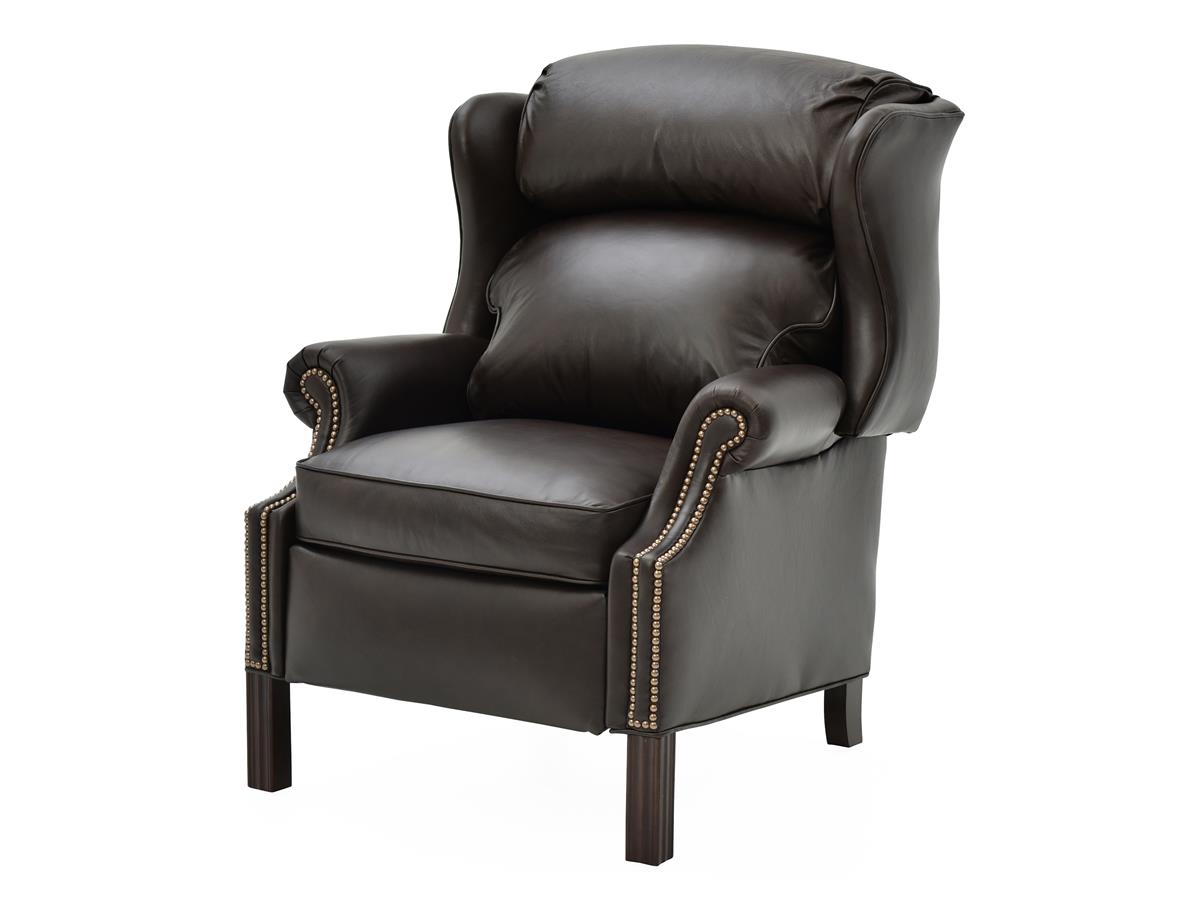 Bradington-Young Weston Top-Grain Leather Recliner, Chocolate Brown